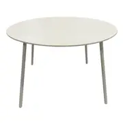 Home Bazar Beige Palmas Steel Dining Table