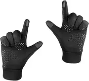 [Healeved] 1Pair Winter Touch Screen Gloves for Men and Women Warm Riding Gloves with Elastic Wristband for Outdoor Activities and Cycling Cold Weather