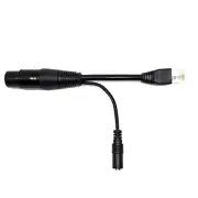 3-Pin XLR DYNAMIC MIC to 8 Pin RJ45 Modular ICOM TRX Adapter HS-04CD