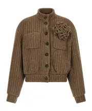 snap button casual jacket IT38 Green