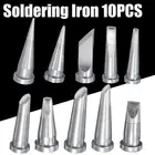 10Pc Soldering Iron Tip Set Compatible with For Weller WSD81 WD1000 WSP80 WP80