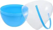 ERINGOGO Clear Easter Egg with Handle Fillable Plastic Container for Portable Egg Shaped Bucket for Easter Hunt and Decorations Design for Surprises and Fun