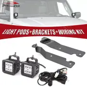 24W LED Light Pod Ditch Mount Wire Kit Fit Jeep Commander XK 2006-2007 08 09 10 (for: Jeep)