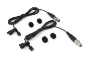 2 x Lapel Lavalier Microphones for AKG/Samson Wireless Bodypack Transmitters