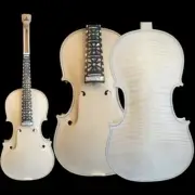 Unfinished 4*5 strings Hardanger fiddle,flames maple back 9 strings Violin 4/4