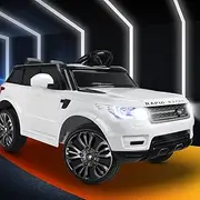 Mazam Ride On Car 12V Ride on Toy Cars with Remote Control, Seat Belt, MP3 Player, Horn, Music & Headlights Taillights Suitable for 3-6 Years White