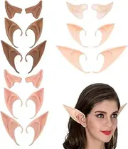 Ceihwa 9 Pairs of Soft Elf Ears, Adults and Children, Elf Ears, Cosplay, Latex, Elf Ears, Long Fairy Ears, Halloween Elf Ears, Short for Christmas, Carnival, Party Decorations Accessories