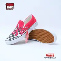 在飛比找蝦皮購物優惠-范斯 Vans Slip On 棋盤格火焰紅 Origina