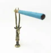 3-in-1 Antelope Smoking Tool, holder, poke-cleaner, bowl press - bronze finish