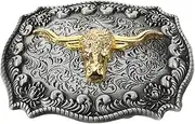 [Yardenfun] Cow Head Belt Buckle Replacement Belt Buckle Belt Buckles for Men Men's Belt Buckle Belt Clip Buckle Mens Belt Buckle Vintage Belt Buckle Metal Belt Buckle Pants Belt Buckle Alloy