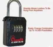 new Vault Locks Key Storage Hanging Lock Box With 4 Digit Resettable Combination