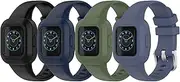 intended for Garmin Vivofit jr.3 Bands intended for Kids Soft Silicone Bracelet Accessories Watch Band Repalcement Strap, Colorful Sport Wristbands intended for Vivofit jr.3 intended for Boys Girls (4ColorsB)