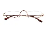 Unisex Half Moon Readers Half Rimless Reading glasses Fashion Eyeglasses +1~+4