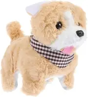 Kisangel Electric Plush Puppy Toy Interactive Dog Walking Barking Abs for Boys and Girls Enhance Hand-Eye Coordination Long-Lasting Play Random Color