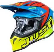 Just1 J39 Thruster Motocross Helmet, red-yellow, Size S for Men Red Yellow