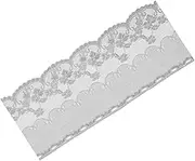 HOOTNEE Decorative Short Lace Kitchen Curtain Valance Sunflower Pattern Macrame Decor Nordic Style Easy to Clean for Kitchen Cabinets