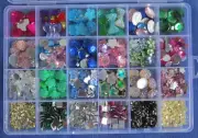 #19 Gems Embellishments Rhinestone Flat Back Many Sizes Colors Scrapbook Crafts