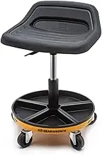 Gearwranch Adjustable Height Swivel Mechanics Seat, 18-inch to 22-inch Size