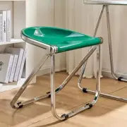 stool chair transparent folding household backrest make up living room