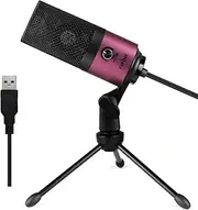 Fifine USB Podcast Condenser Microphone Recording On Laptop No Need Sound Card Interface and Phantom Power.(K669)