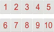 uxcell 10PCS Rectangle Number Tags 1-10, 3x4CM Number Key Tags Plastic Numbered for Organizer Drawing Prizes Field Sales Clothes Labels, White