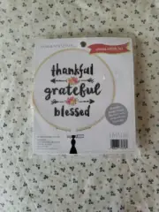 New Dimensions Counted Cross Stitch Kit #72-75818 Thankful, Blessed 6”