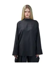 Back to front shirt in wool FR36,FR38 black