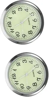 Gatuida 2pcs Car Clock Small Digital Battery Operated Clock Small Car Stick on Clock Car Mini Clock Tiny Clock Auto Small Clock Retro Car Dash Clock Wall Clocks Small Digital Clock Metal