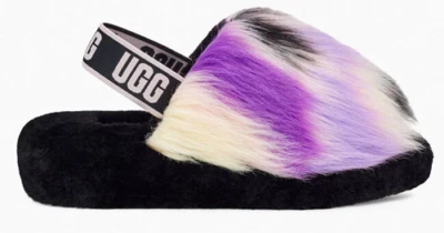 NIB UGG Women's Fluff Yeah Slide Tie Dye in Magnolia