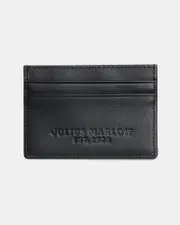 Julius Marlow Leather Credit Card Holder Black