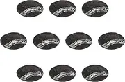 Set of 10, Carbonized Earthen White Brush 3 Foot Round 7.0 Plates (606004), 8.3 x 1.0 inches (21 x 2.5 cm), Round Plate (Small) Setomonohonpo