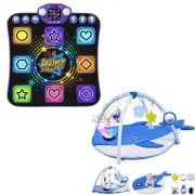 Light Up 8 Buttons Dance Mats with Bluetooth, Christmas Birthday Gifts for 3 ...