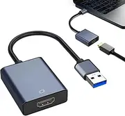 HD Multimedia Interface to USB Adapter | USB to HD Multimedia Interface Monitor Converter - Portable Stable Driver Adapter, Electronics Supplies for Laptop