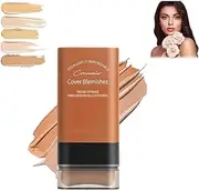 Flawless Eraser Foundation Stick,Korea Flawless Eraser Foundation Stick,Hydrating Lightweight Foundation Stick With Brush,Multi Use Foundation Stick Makeup Lightweight,Cream Matte Foundation (3#)
