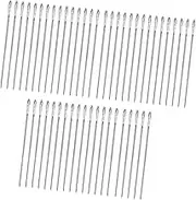 Perfeclan 50x Hand Sewing Needle Large Eyes Sewing Sharp Needle Dressmaker Tailor Big Eye Needle for Knitting Baskets Quilting Belts, Straight 6.1cmx2mm
