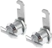 KONTONTY 2Pcs Keyless Cabinet Locks Durable Cam Locks for Cupboards and Electric Boxes Non Intrusive Safety for Home and Office Use Efficient Theft Protection