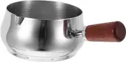 Veemoon Dipping Sauce Cup with Ergonomic Wooden Handle Small Condiment Bowl for Home and Restaurant Use for Steak Sauce and Salad Dipping