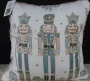 Mireille Designs Christmas Time Nutcracker Decorative Pillow 14" x 14"
