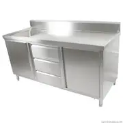 Modular Systems Cabinet With Left Sink - 1800mm W x 700mm D x 1050mm H