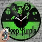 LED Clock Deep Purple Vinyl Record Wall Clock Led Light Wall Clock 2243