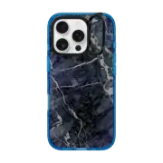 iPhone 16 Pro Impact Ring Stand Case MagSafe Compatible Blue Stone Marble