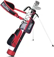 ALLINALL Sunday Golf Stand Bag- Lightweight Easy Carry Bag with Padded Strap, Durable Pitch &Putt, Practice Ranger Par 3 & Executive Courses for Men & Women–31.5 inches Tall