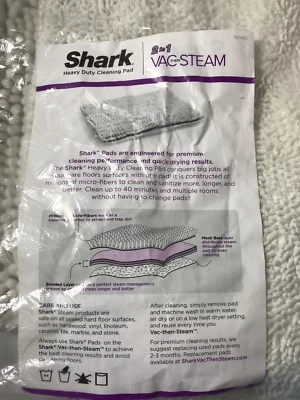 Shark 2 in 1 Vac Then Steam Heavy Duty Cleaning Pad Mop Pads 100426 3 PACK