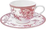 H&h Set 4 tazze t con Piatto Primrose cc 240