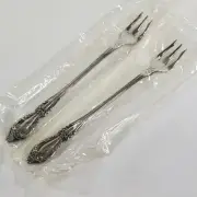 Lot of 2 Onieda Raphael Cocktail Seafood Fork HH Distinction Deluxe Silverware