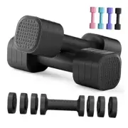 Adjustable Dumbbell Set of 2, 4 in 1 Free Weights Dumbbells Set for Women,