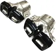 Compatible For Mercedes Benz ML W166/X166 GL 2012-2016 Black Car Rear Exhaust Muffler Tip Pipe Air Outlet Vent Exhause Body Kit Tailpipe