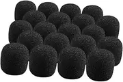 AKOOSY 20Pcs Microphone Windscreen Covers Professional Lapel Mic Sponge Cover Windproof Protection for Stage and Office Use