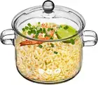 Glass Saucepan Glass Cooking Pot Glass Pot Clear Cooking Pot Cooking Pot Househo