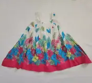 Pumpkin Patch Girls Dress Size 12-18 Months Pink Blue Yellow Floral NEW